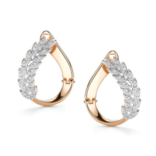 Серьги с бриллиантами из золота 585 пробы