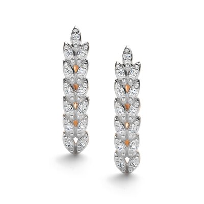 Серьги с бриллиантами из золота 585 пробы