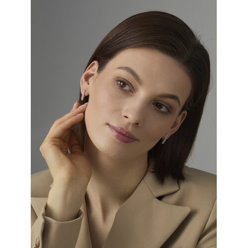 Серьги с бриллиантами из золота 585 пробы