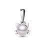 Подвеска "Котик" с имитацией жемчуга из серебра 925 пробы