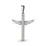 Декоративный крест с фианитами из серебра 925 пробы