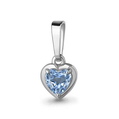 Подвеска с топазом из серебра 925 пробы