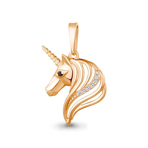 Подвеска с фианитами и нанокристаллами из серебра 925 пробы