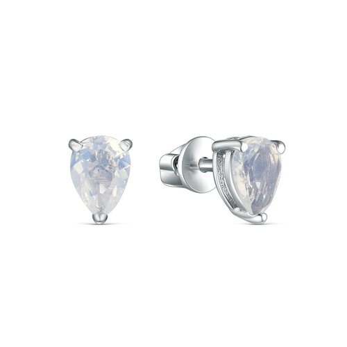 Серьги с кварцем из серебра 925 пробы