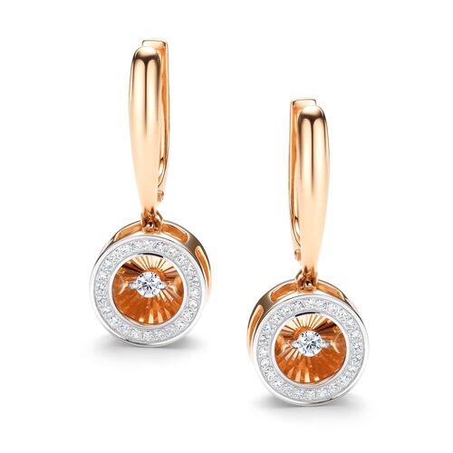 Серьги с бриллиантами из золота 585 пробы