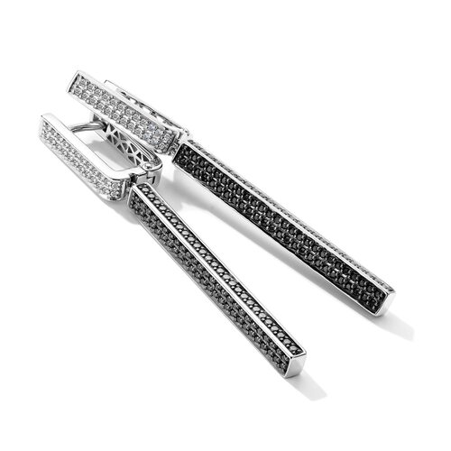 Серьги с бриллиантмаи из белого золота 585 пробы