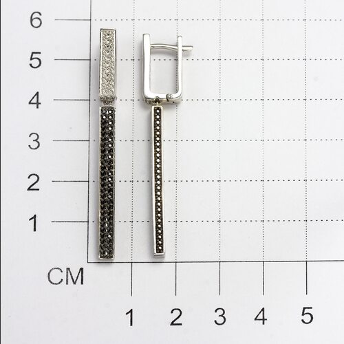 Серьги с бриллиантмаи из белого золота 585 пробы