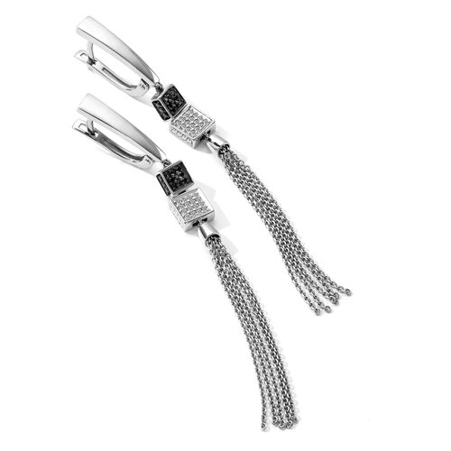 Серьги с бриллиантами из белого золота 585 пробы