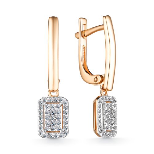 Серьги с бриллиантами из золота 585 пробы