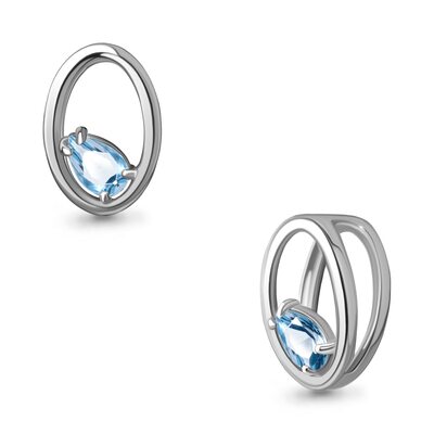 Подвеска с топазом из серебра 925 пробы