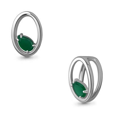 Подвеска с агатом из серебра 925 пробы