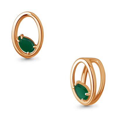 Подвеска с агатом из серебра 925 пробы