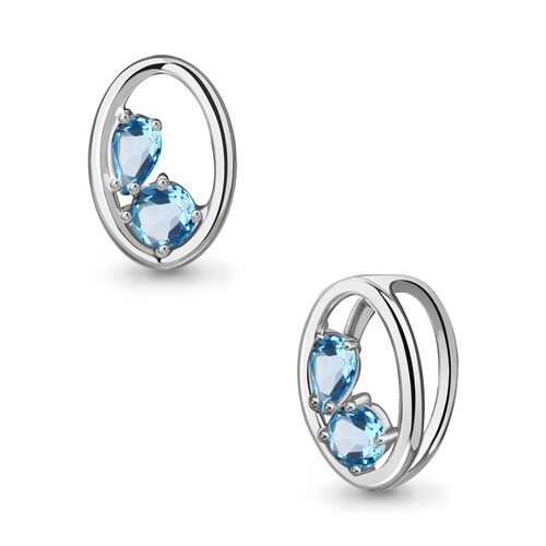 Подвеска с топазами из серебра 925 пробы арт. 2532305.5