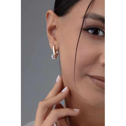 Серьги с бриллиантами из золота 585 пробы