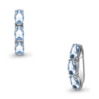 Подвеска с топазами из серебра 925 пробы