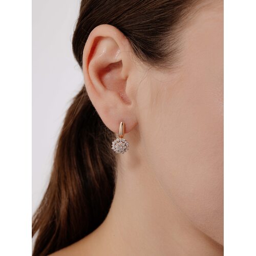 Серьги с бриллиантами из золота 585 пробы