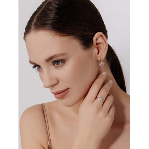 Серьги с бриллиантами из золота 585 пробы