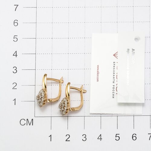 Серьги с бриллиантами из золота 585 пробы