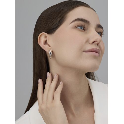 Серьги с сапфирами и бриллиантами из золота 585 пробы