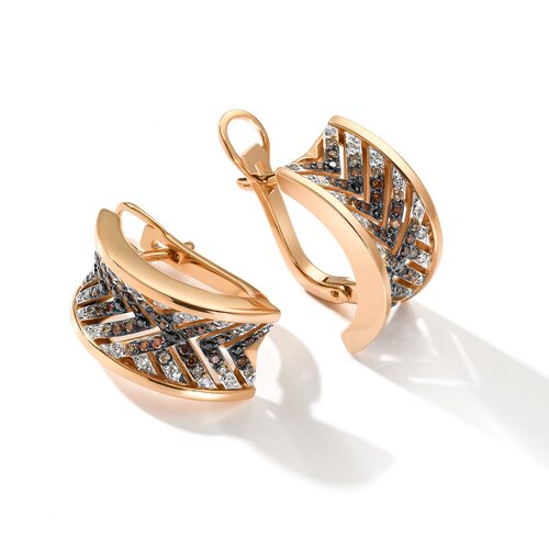 Серьги с бриллиантами из золота 585 пробы