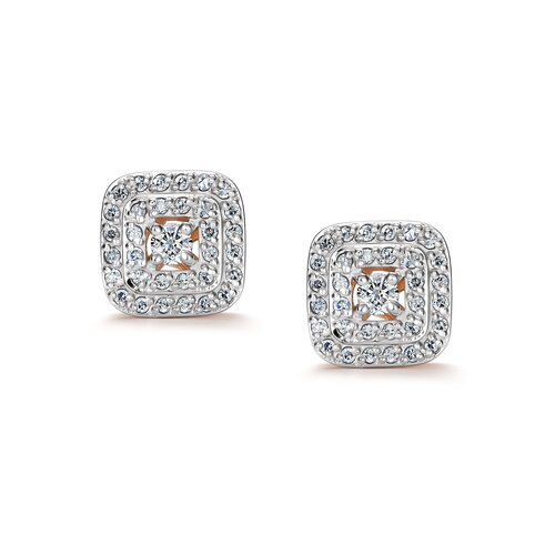 Серьги с бриллиантами из золота 585 пробы