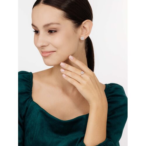 Серьги с бриллиантами из золота 585 пробы