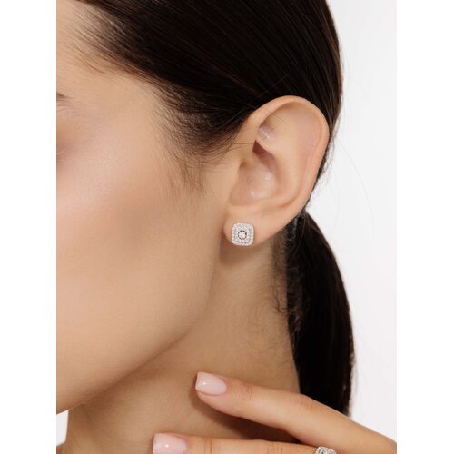 Серьги с бриллиантами из золота 585 пробы