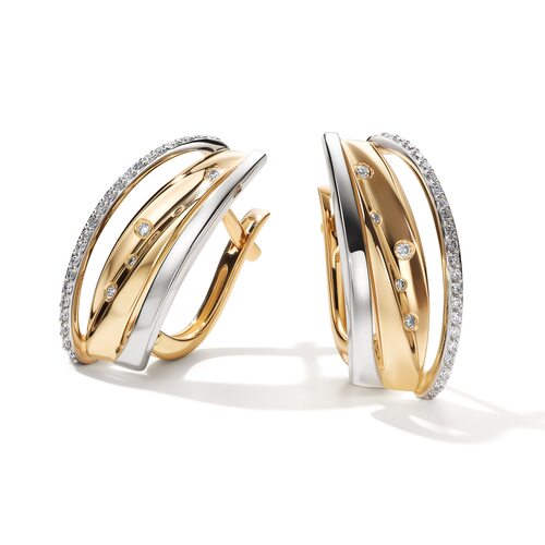 Серьги с бриллиантами из золота 585 пробы арт. 25795-100