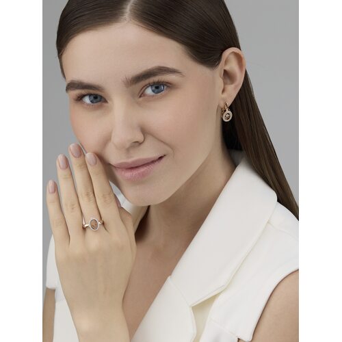 Серьги с танцующими бриллиантами из золота 585 пробы