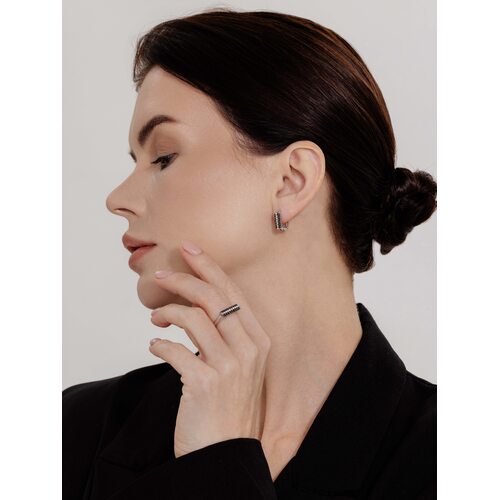 Серьги с бриллиантами из белого золота 585 пробы арт. 26006-213