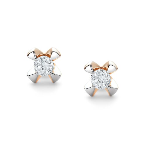 Серьги с бриллиантами из золота 585 пробы