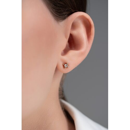 Серьги с бриллиантами из золота 585 пробы