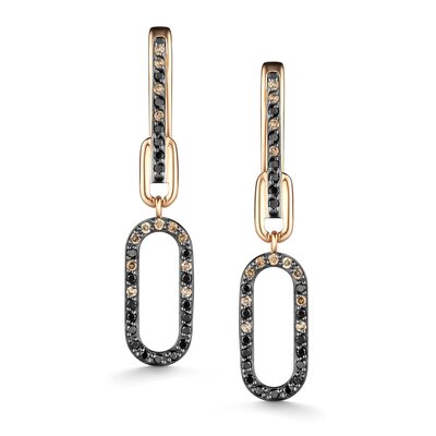 Серьги с бриллиантами из золота 585 пробы