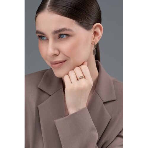 Серьги с бриллиантами из золота 585 пробы