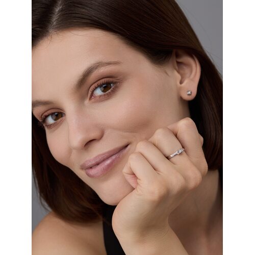 Серьги с бриллиантами из белого золота 585 пробы