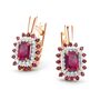 Серьги с рубинами и бриллиантами из золота 585 пробы арт. 26130-103