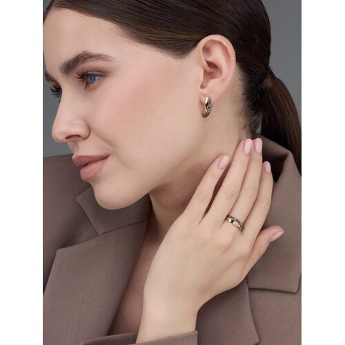 Серьги с бриллиантами из золота 585 пробы