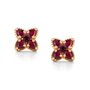 Серьги "Цветы" с рубинами из золота 585 пробы арт. 26138-103