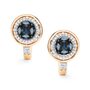 Серьги с сапфирами и бриллиантами из золота 585 пробы арт. 26143-102