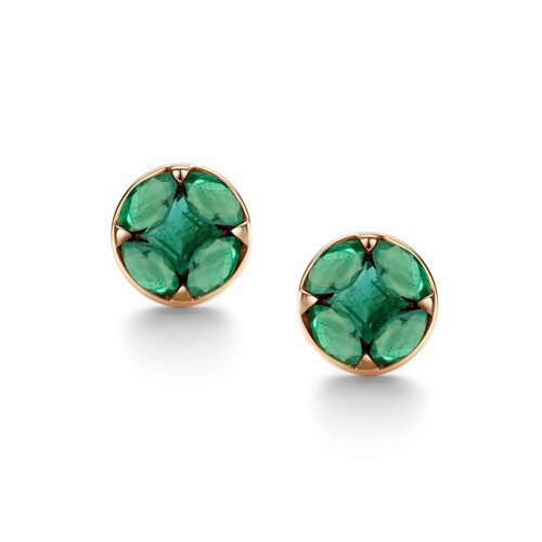 Серьги с изумрудами из золота 585 пробы