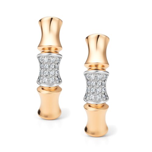 Серьги с бриллиантами из золота 585 пробы