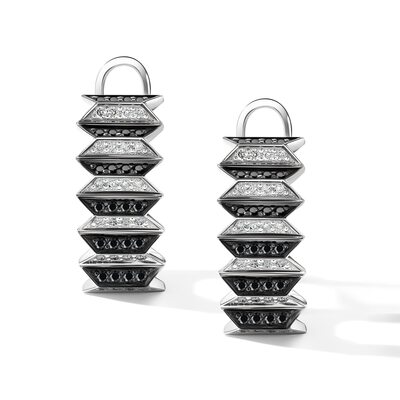 Серьги с бриллиантами из белого золота 585 пробы