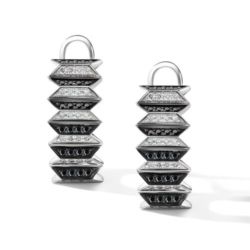 Серьги с бриллиантами из белого золота 585 пробы