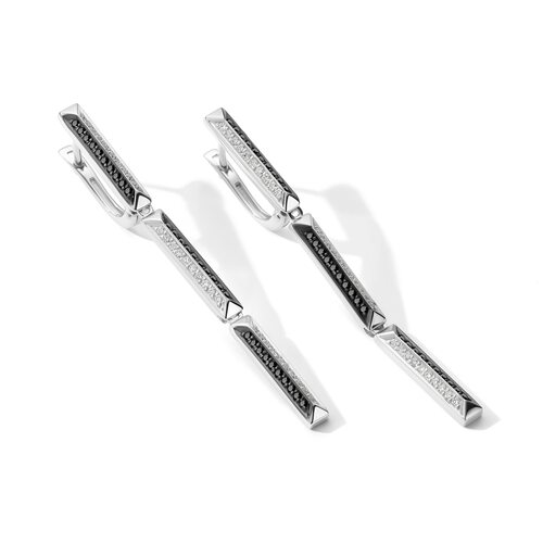 Серьги с бриллиантами из белого золота 585 пробы