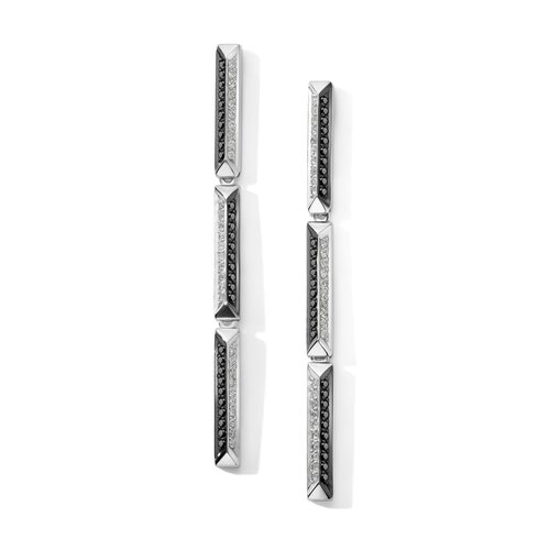 Серьги с бриллиантами из белого золота 585 пробы