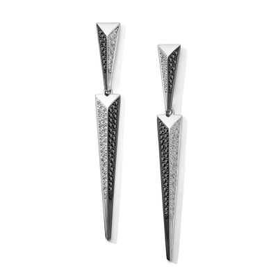 Серьги с бриллиантами из белого золота 585 пробы