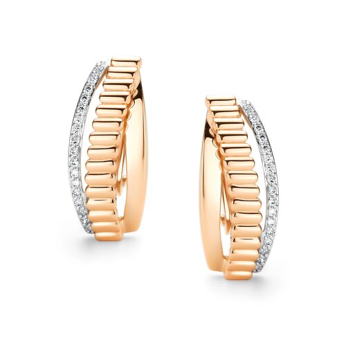 Серьги с бриллианатми из золота 585 пробы