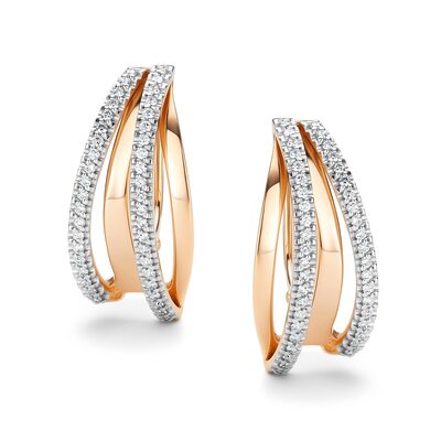 Серьги с бриллиантами из золота 585 пробы