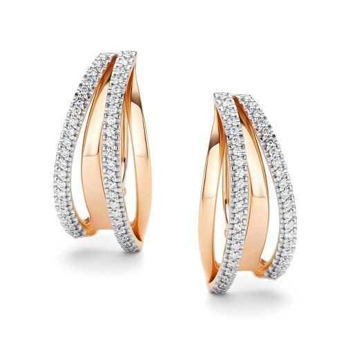 Серьги с бриллиантами из золота 585 пробы