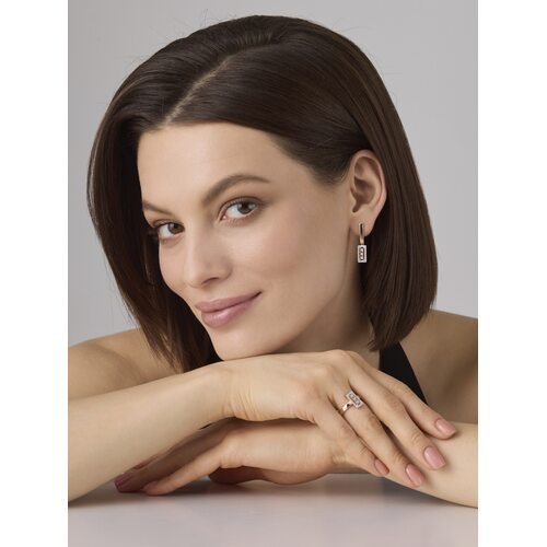 Серьги с бриллиантами из золота 585 пробы арт. 26364-100